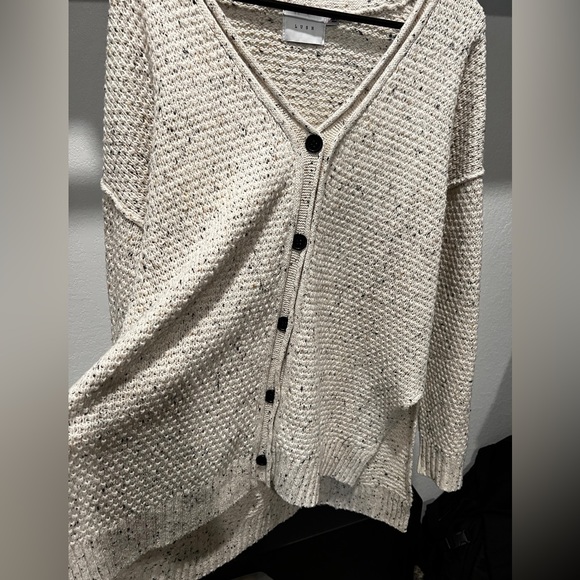 Crème sweat knit cardigan - Picture 2 of 3